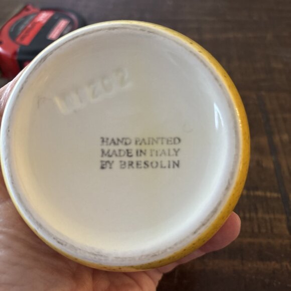 4.5” Vintage Ceramic Pear-Jelly or Sugar Made In Italy By Bresolin-no Spoon - Picture 3 of 3